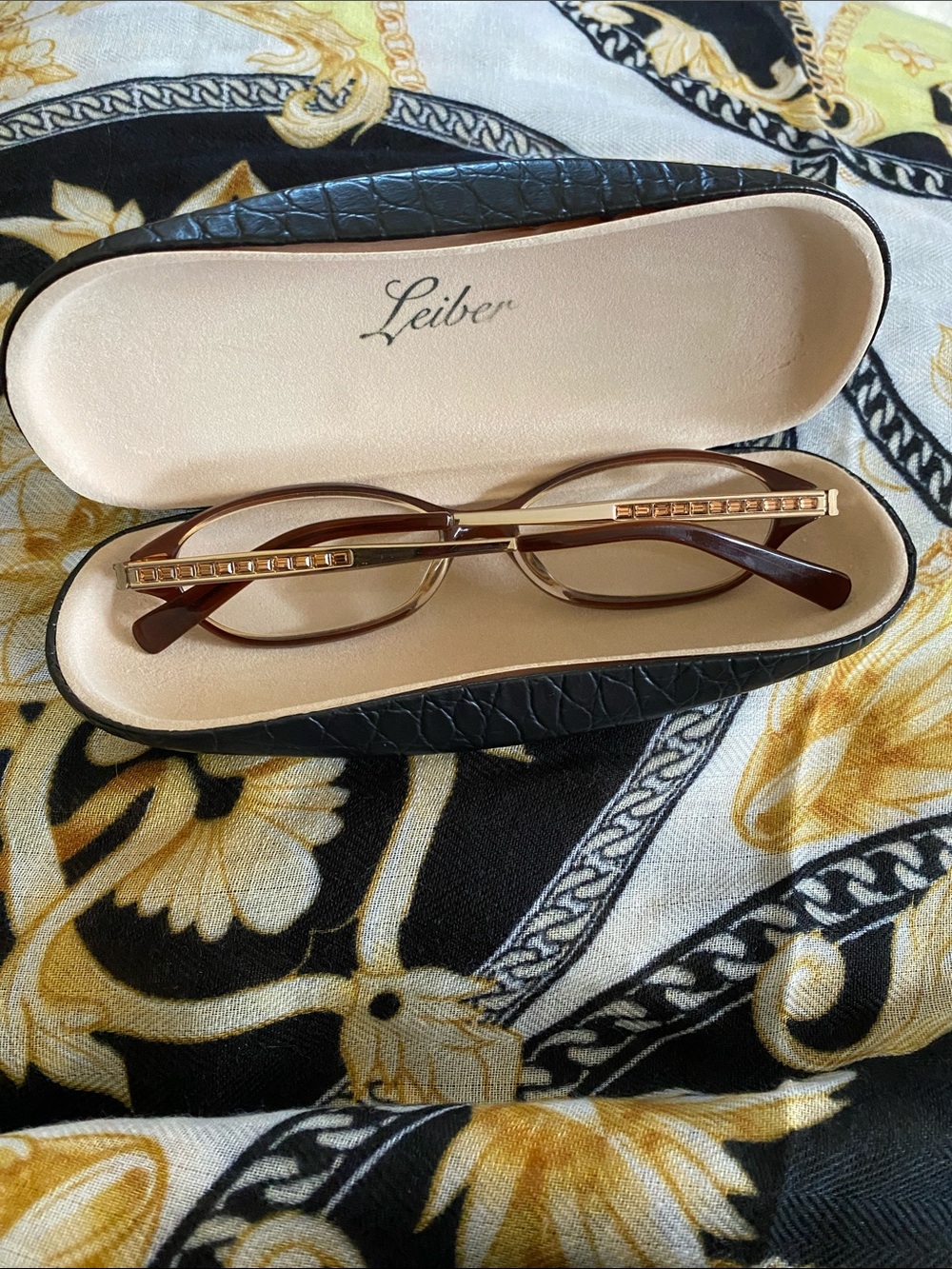 Judith Lieber Stunning Gold Crystal Encrusted Readers +3